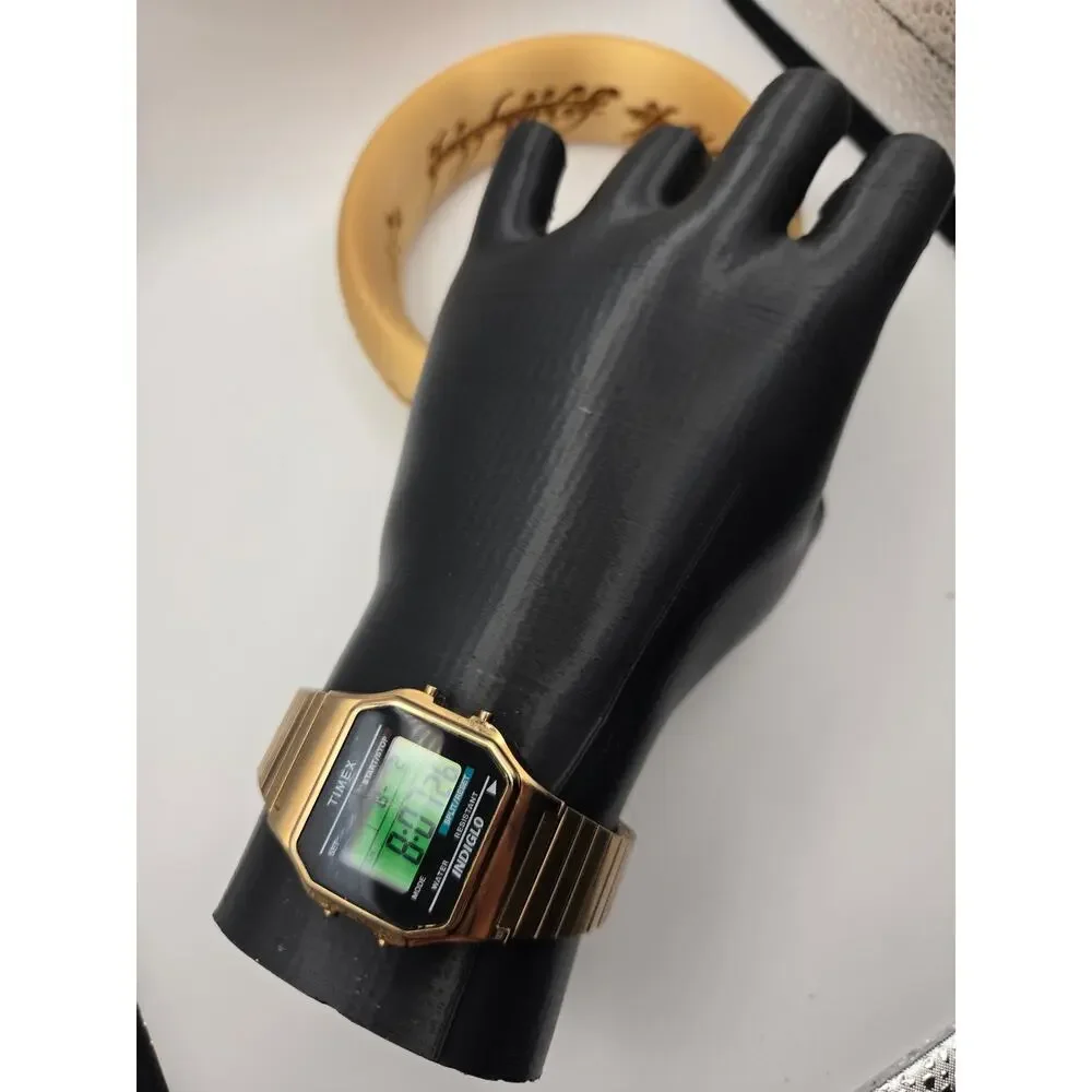 Vintage Timex 555 Gold Tone Digital Indiglo